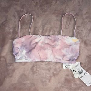 BRAND NEW Roxy Purple Reversible Lace Back Bikini Top